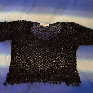 Amazing Vintage Netted Sequined top SO unique